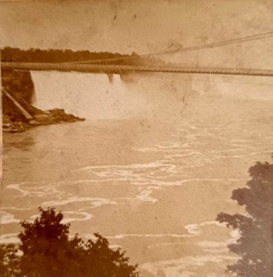Niagara Falls Suspension Bridge New York NY 1886 Kilburn Stereoview Photo