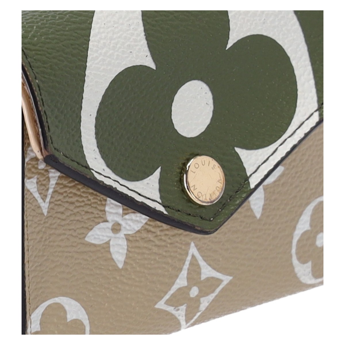 Louis Vuitton M67640 Monogram Giant Portefeuille Zoe Khaki Trifold 