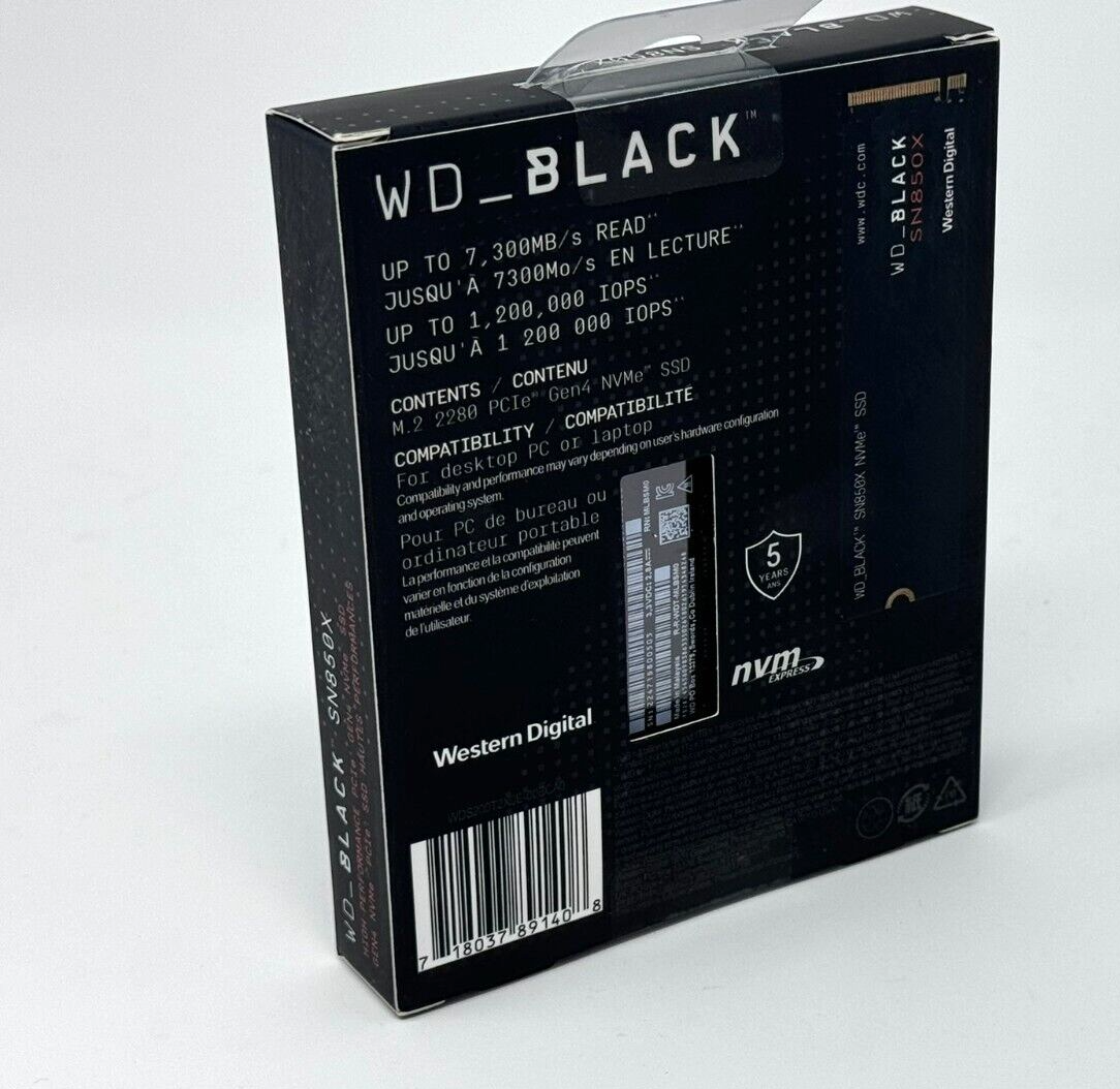 WD_BLACK SN850X NVMe M.2 2280 2TB PCI-Express 4.0 x4