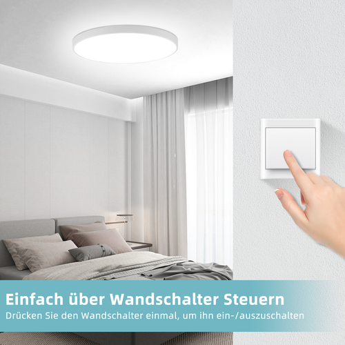Plafoniera LED pannello plafoniera soggiorno camera da letto cucina bagno corridoio lampada piatta - Foto 6 di 16