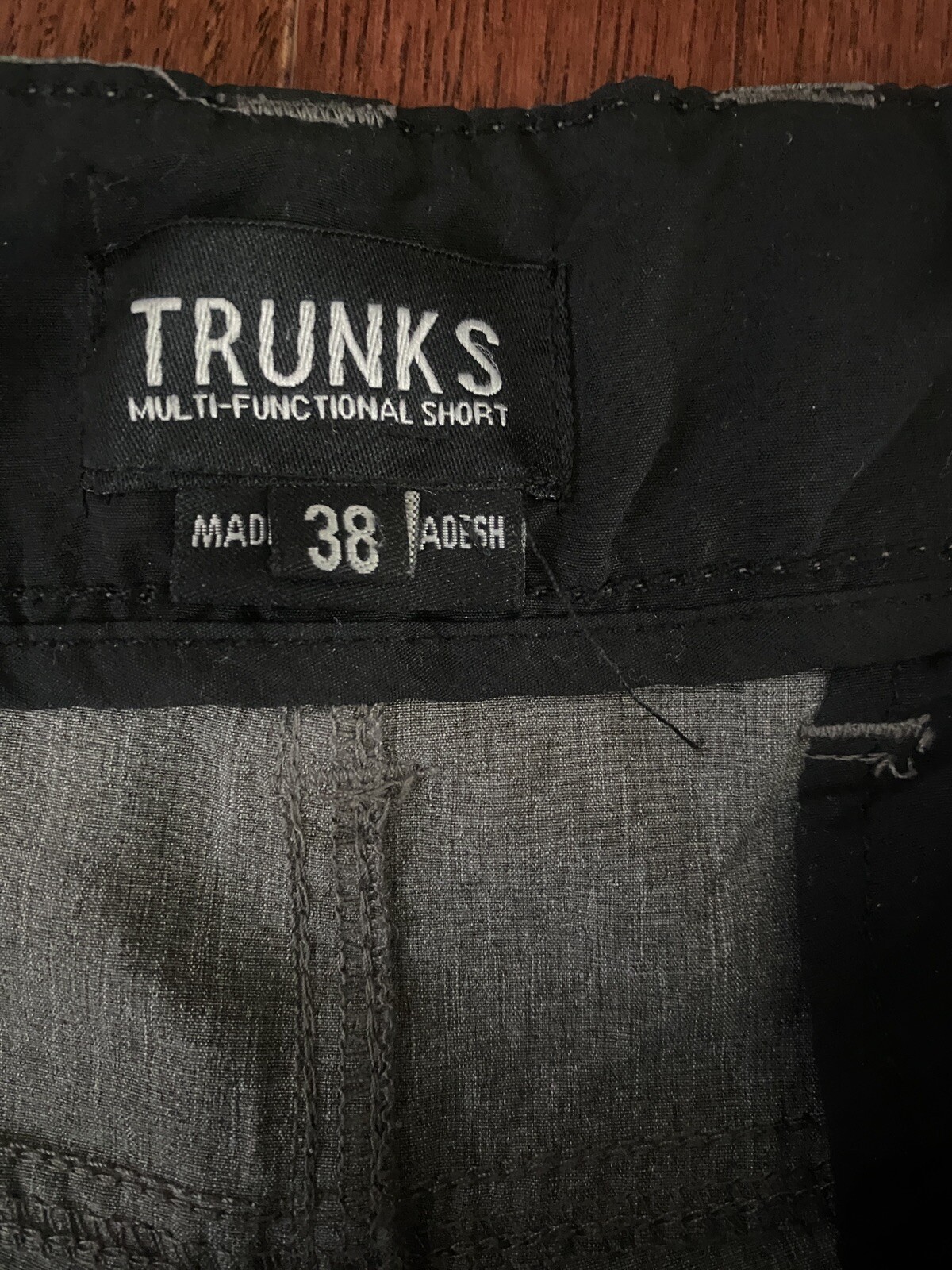 MEN'S Trunks Multi-Functional Gray FLAT FRONT Sho… - image 2