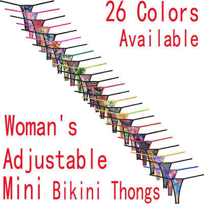 Women Micro Bikini Thong Adjustable Sides Intimates Underwear Mini Swim String 