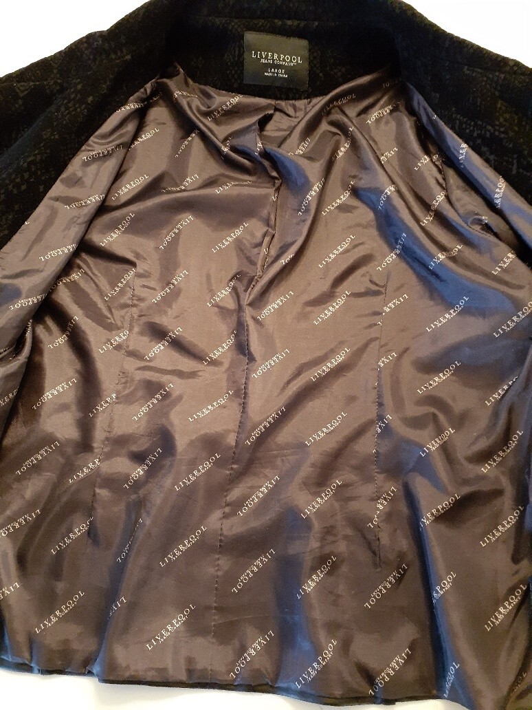 Liverpool Moto Jacket Sz L - Front Python Pattern… - image 8