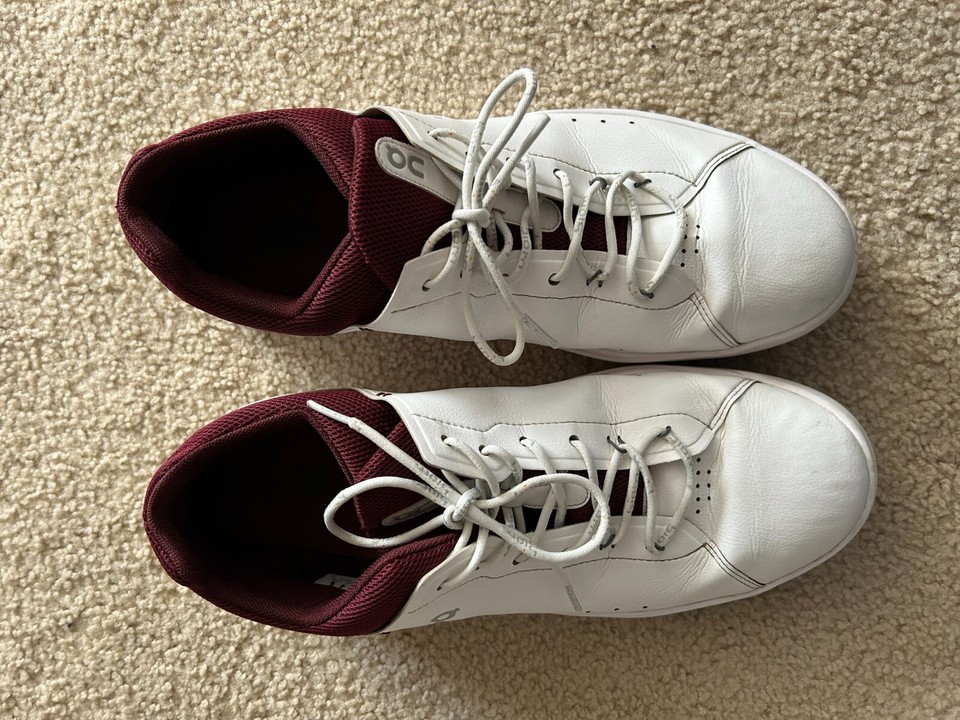 On Cloud The Roger Men's Size 12 White Red Advantage Classic Tennis