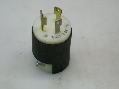 Hubbell 2611 Twist-Lock Locking Plug 2-Pole 3-Wire 30A 125V NEMA L5-30P