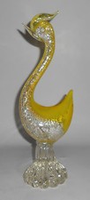 Vintage Murano Glass Silver Dust Rooster Figurine