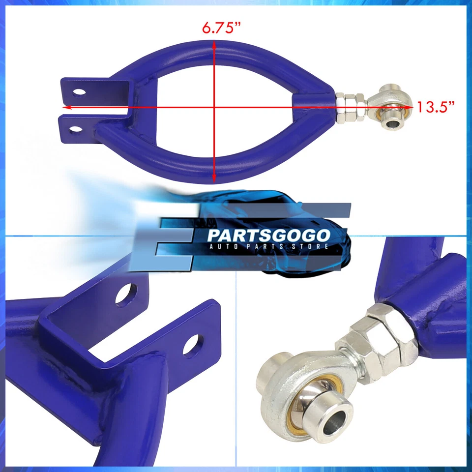 For 89-94 240SX S13 300ZX Z32 Rear Upper RUCA Adjustable Camber Control Arms BL Foto 2 de 3