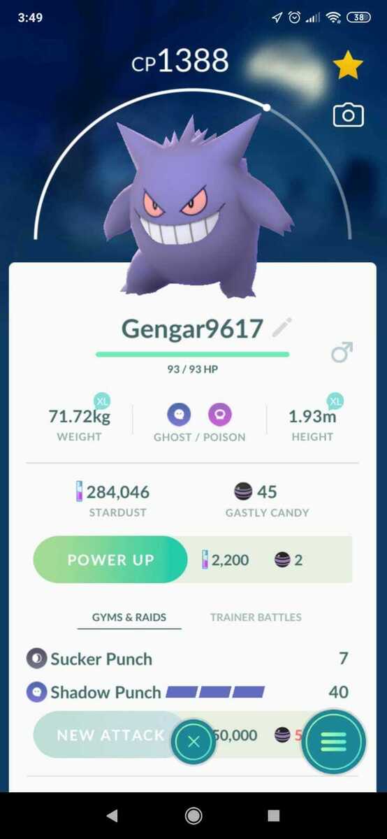 Pokemon GO - Gengar Shiny and normal - Shadow Punch / Salamence PVP