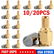 10/20PCS Connector SMA Male Plug Crimp RG58 RG142 LMR195 RG400 cable Straight