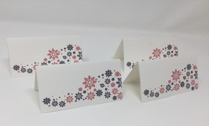 Personalised Christmas Table Decorations Name Place Cards Red