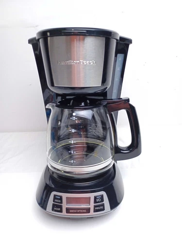 Hamilton Beach Black 12 Cup Programmable Coffee Maker  New Open Box