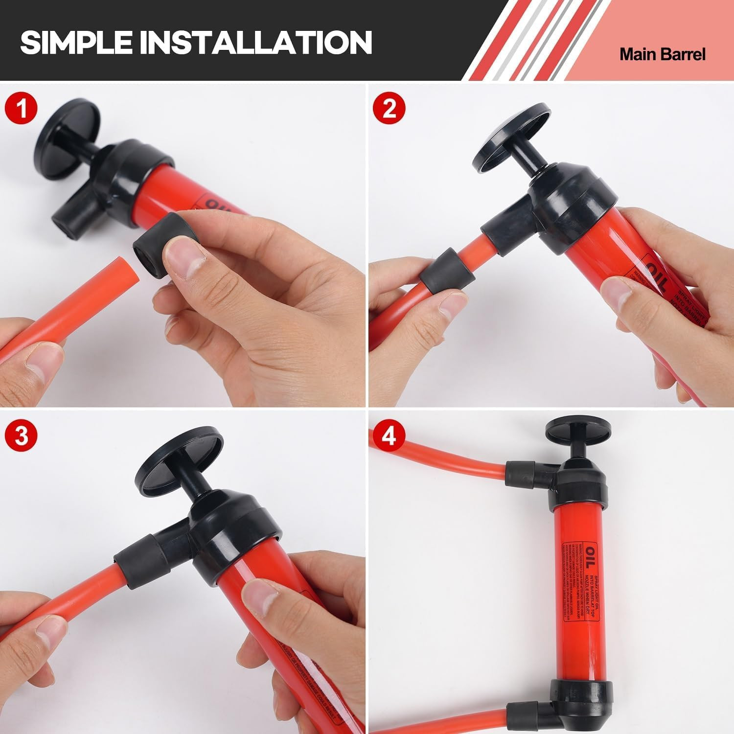 Multi-Use Siphon Pump Fluid Transfer Pump, Siphon Fuel Transfer Pump Kit for Gas