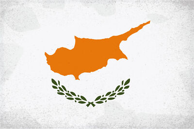 Holzschild 18x12 Zypern Flag of Cyprus Vintage Wand Deko Bar Kneipe Sammler Gesc