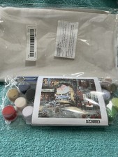 Adult Paint By Number Kit Mediterranean Flower Market Cafe NWT