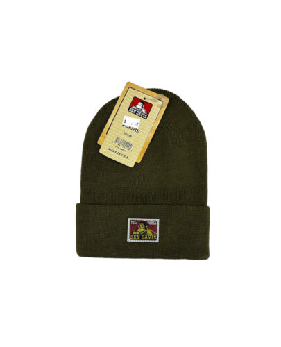 Ben Davis Beanie Unisex Acrylic Cuffed Knit Hat Mens Layered Casual Skull Cap - Picture 3 of 11