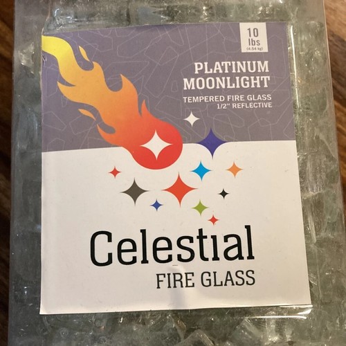 Ultra Clear, 1/4" Tempered Fire Glass in Platinum Moonlight | 10 Pound Jar - Picture 2 of 2