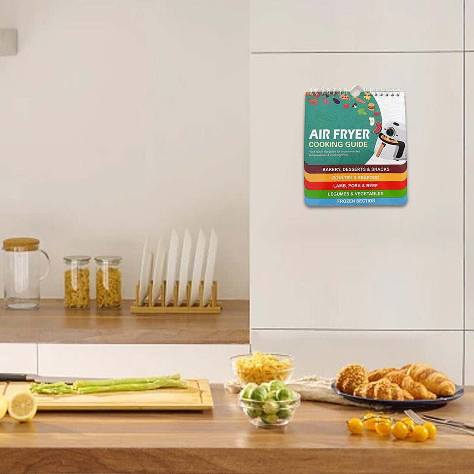 Air Fryer Cheat Sheet Cooking Guide Booklet Useful Cooking