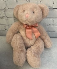 Vintage Pink Russ Berrie Bear From the Past 14 Champagne Plush Stuffed Animal