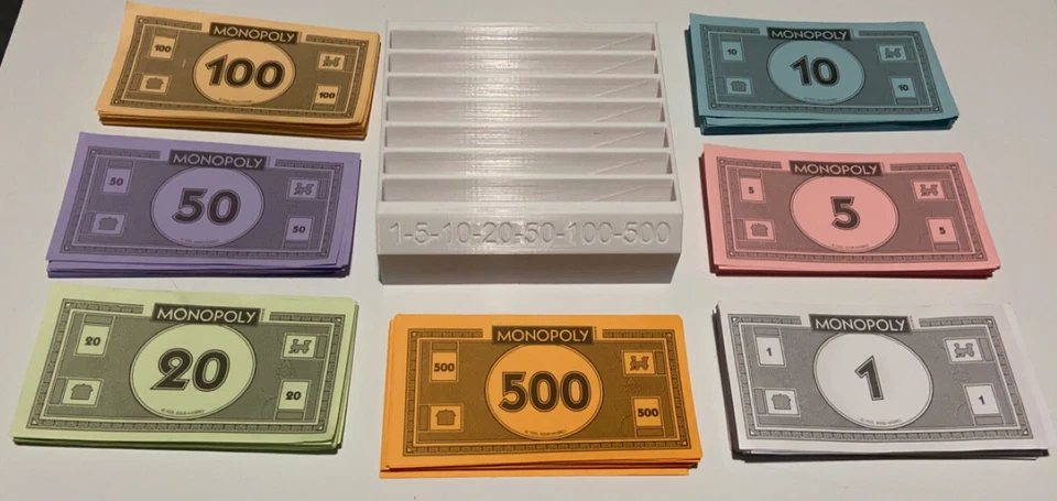 Organizador de dinero Monopoly, almacenamiento, asistente bancario. Foto 3 de 3