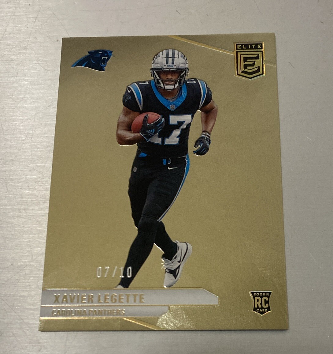 2024 Donruss Elite Football Xavier Legette Gold Foil Rookie #07/10 Panthers RC