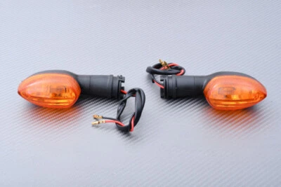 Paire de Clignotants Avant Oranges Dr+Gauche Pour YAMAHA MT09 Tracer 900 2015-17 - Photo 1/4