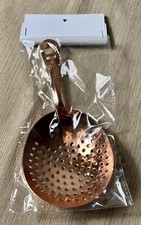 Basil Hayden Bourbon Copper Bar Cocktail Strainer Julep Strainer Slotted Spoon