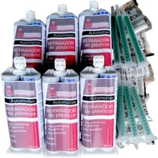 6x Two-Component Plastic Repair Adhesive 50ml.
