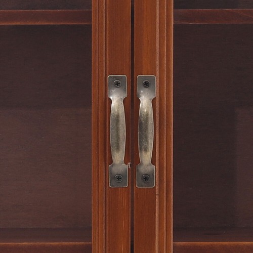 Wall Wooden Storage Cabinet Retro Clear Door Display Shelves Desktop Cupboard UK - Picture 7 of 12