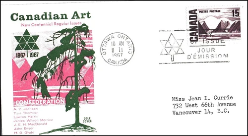 Canada FDC - 1967 - Centennial Issue $0.15, Scott # 463, Cole Cover