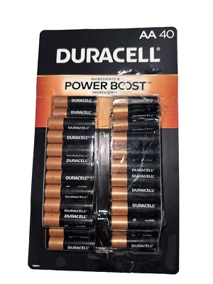 #ad Duracell Power Boost AA Alkaline Batteries Pack of 40 New Open box $24.99