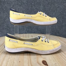 Keds Shoes Womens 7 Boat Shoes Slip On Lace Front Moccasin Casual Comfort Yellow