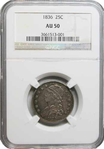 アメリカ1836年 50Cents 銀貨 キャップバスト アメリカ1836年 50Cents