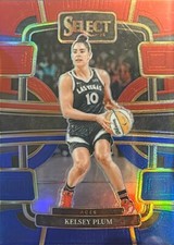 2024 Panini Select WNBA #75 Kelsey Plum Red and Blue Prizms