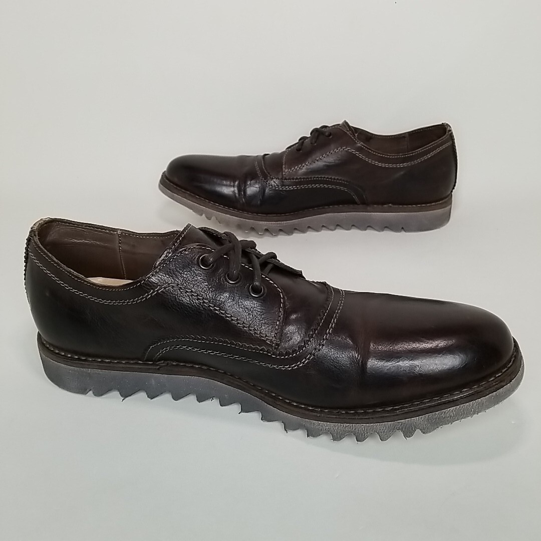 SAOLA Scarpa derby Bed Stu Cobbler pelle invecchiata punta alare comoda uomo 12 marrone