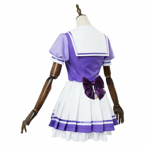 Uma Musume Pretty Derby Cosplay Costume School Uniform Purple Dress Suit - Picture 3 of 6