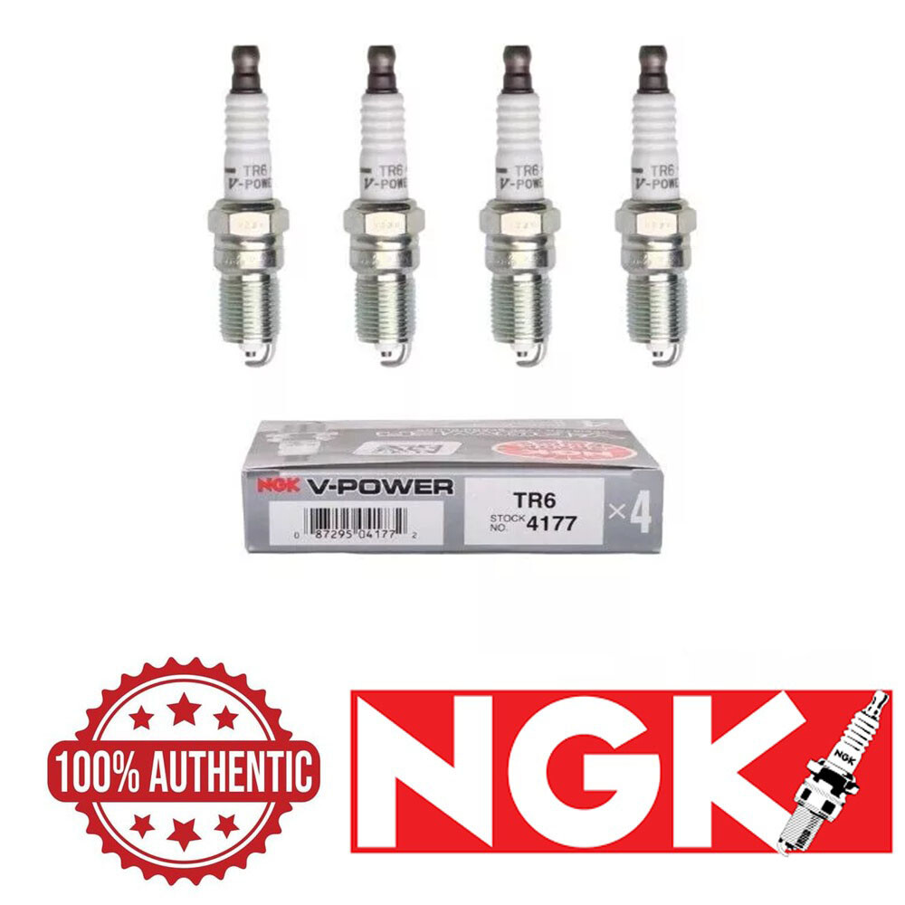 Brand NEW NGK V Power Resistor Set of 4 Plug Spark Plugs 4177 TR6 4177 TR6