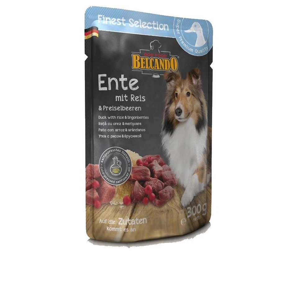 Belcando 6 x 300g Ente mit Reis und Preiselbeeren Hundefutter Frischebeutel  - Bild 2 von 2