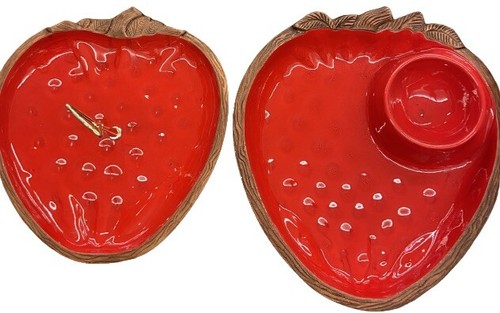 Two Strawberry Serving Platters - Picture 3 of 4