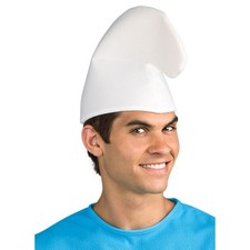 White Gnome Hat Dwarf Cap Fancy Dress Stag Elf Pantomine Cartoon Costume