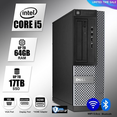 DELL Desktop Computer PC i5, up to 64GB RAM 17TB SSD HDD, Windows 10/11 Pro,WiFi