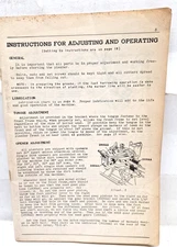 USED OPERATING MANUAL FOR IHC MCCORMICK-DEERING PLANTERS REF # 1062025-1211