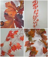 Autumn Garlands in various colours & sizes. Artificial autumn mape leaf garland