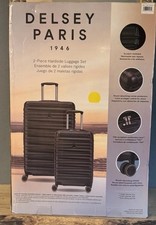 Delsey Paris Hardside Luggage Set, Black 2 Piece 23 & 30” 1872216