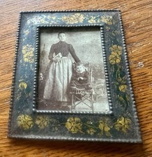 Antique Victorian Toleware Photo Frame 