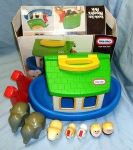 ****VINTAGE 1990 LITTLE TIKES TODDLE TOTS NOAH'S ARK PLAYSET IN ORIGINAL BOX****