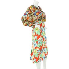 80s Orchid Floral High Waisted Boho Skirt 24