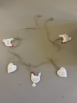 Ostern Huhn und Herz Girlande Banner zwei verfügbar 45'' rustikal Shabby Chic