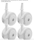 New Set (4) White Baby Walker Wheel Replacement Set