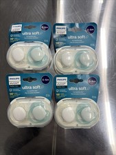 Philips Avent Ultra Soft Pacifier, 0-6 Months, Arctic White / Green 8pk