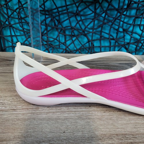 Scarpe sandali bassi multicolore Crocs Isabella Jelly slip on 202465 donna taglia 10 - Foto 5 di 19
